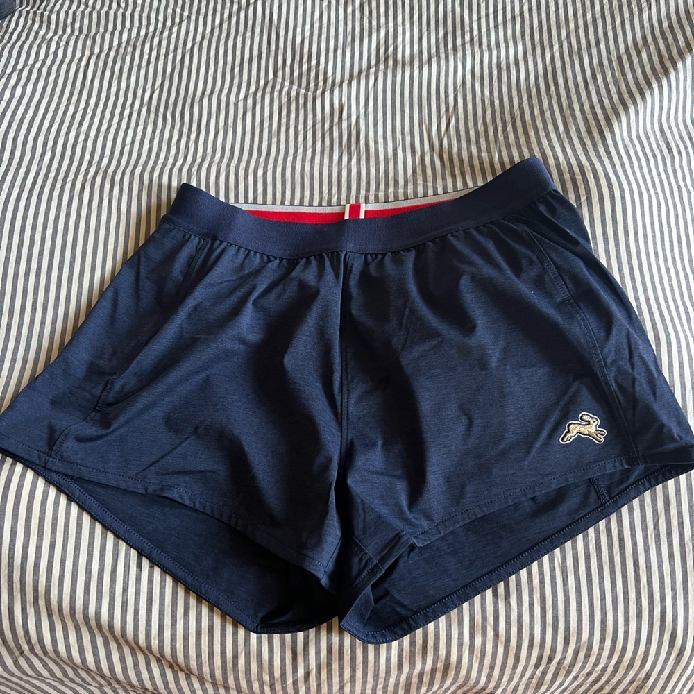 Tracksmith Womens Session Speed Shorts in Navy Blue (size small) (NWOT)